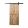 Renin 36 inch x 84 inch Pine K Design Rustic Barn Door with Hardware Kit BD052B01PN1PNE36084